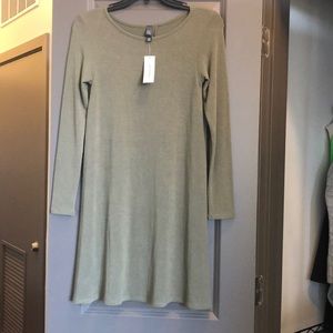 Olive green flirty dress